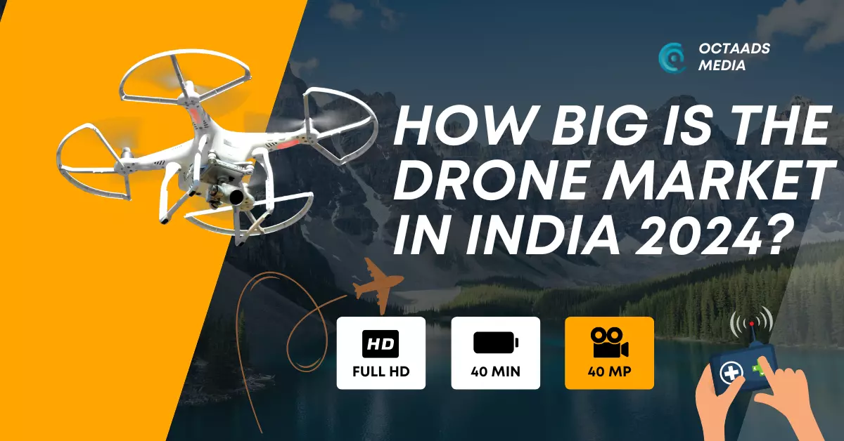 How big is the drone market in India 2024?