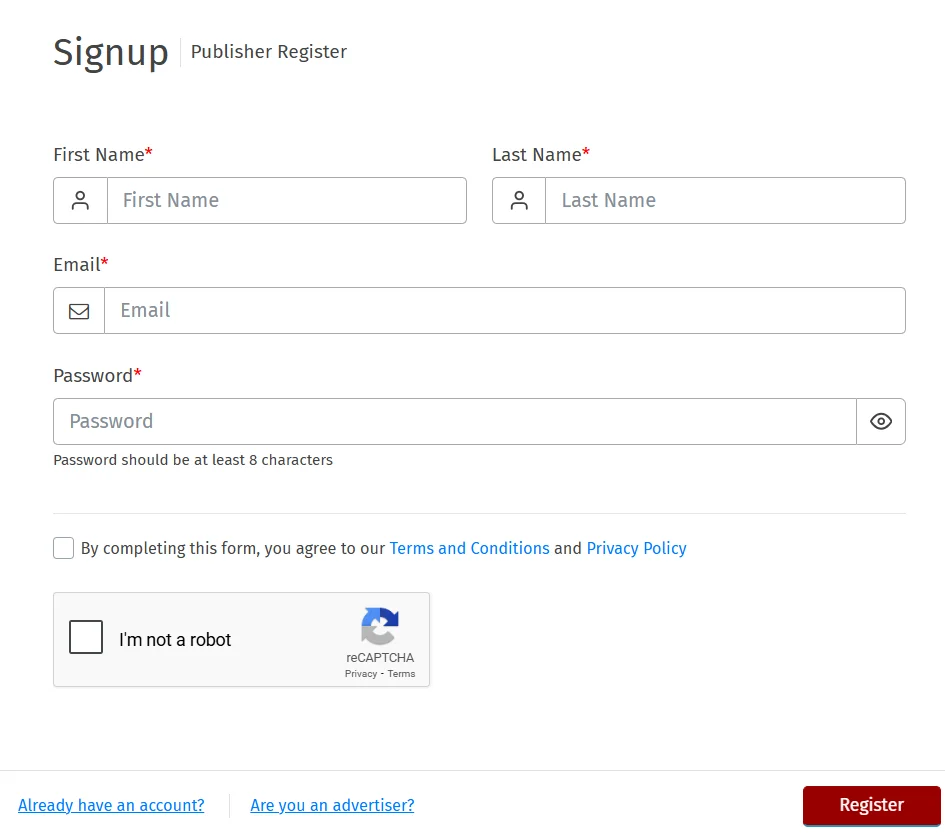 Complete Application Form