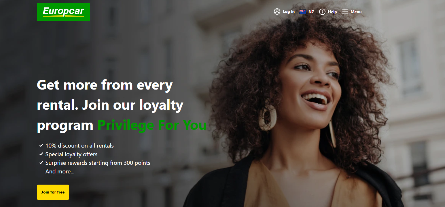 Europcar Loyalty Program Privilege For You