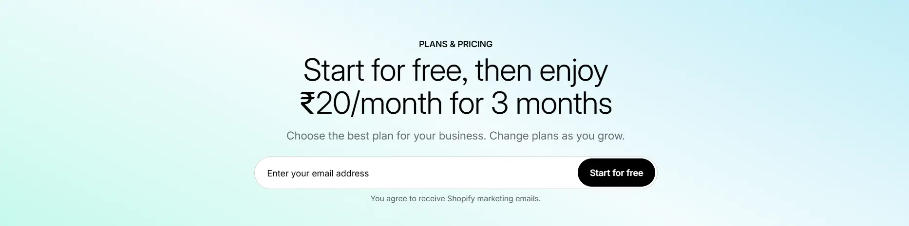 Shopify Pricing Plans