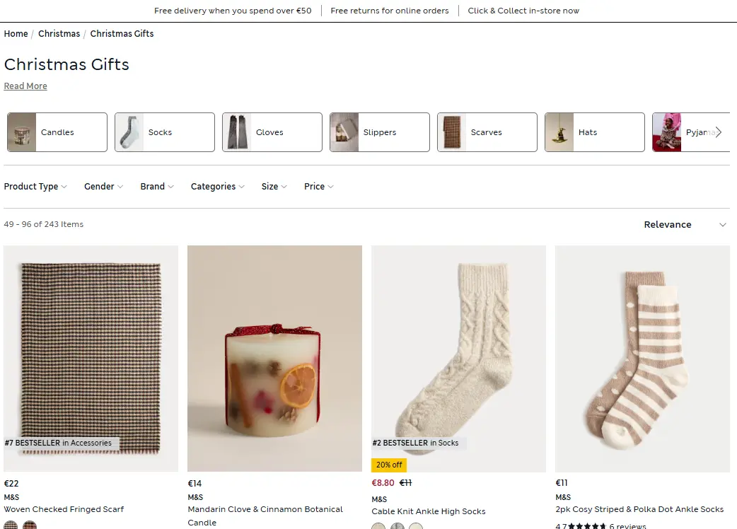 M&S Ireland Christmas Sale