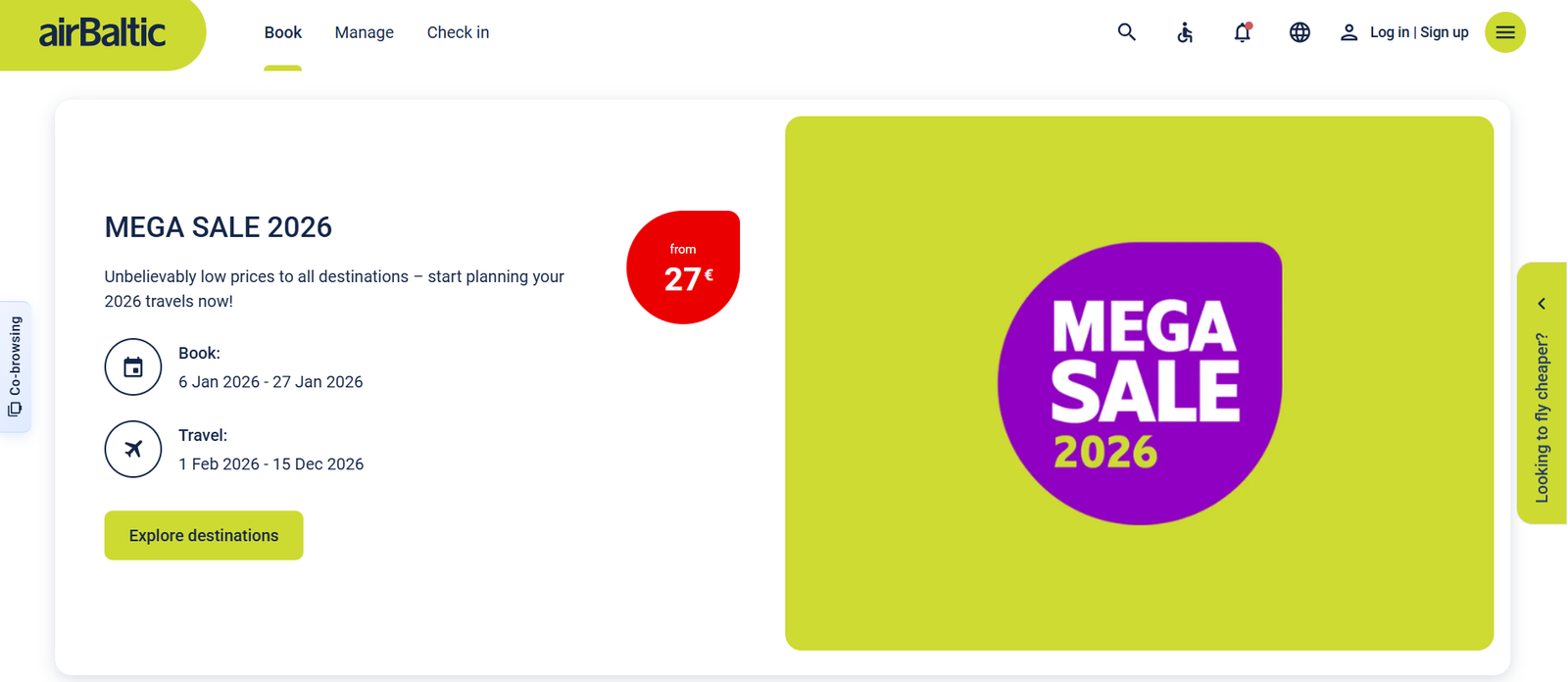 airBaltic Flight Deals