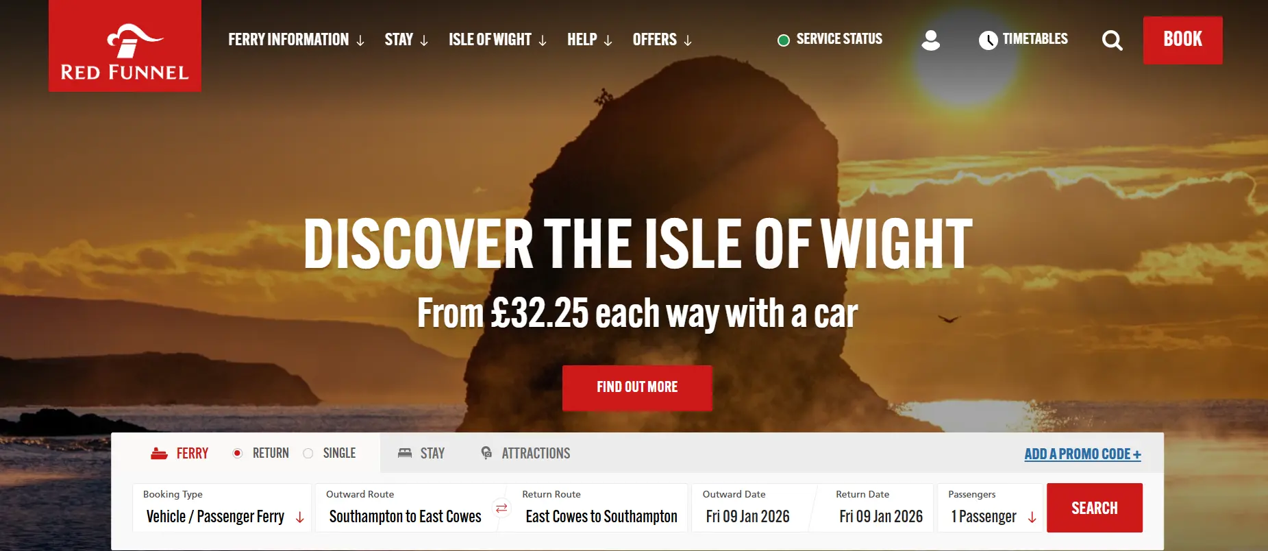 Red Funnel Vehicle Ferry Travel