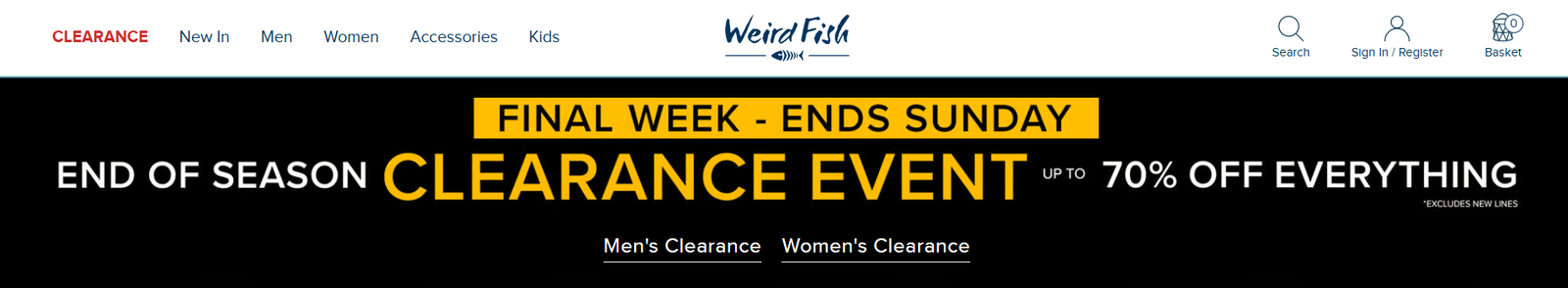 Weird Fish Clearance Sale