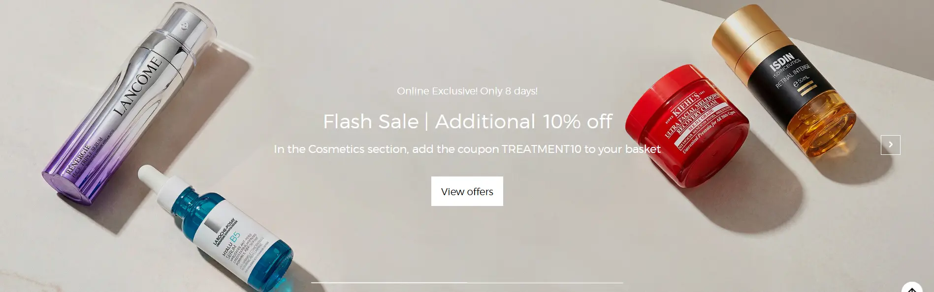 El Corte Ingles Cosmetics Flash Sale