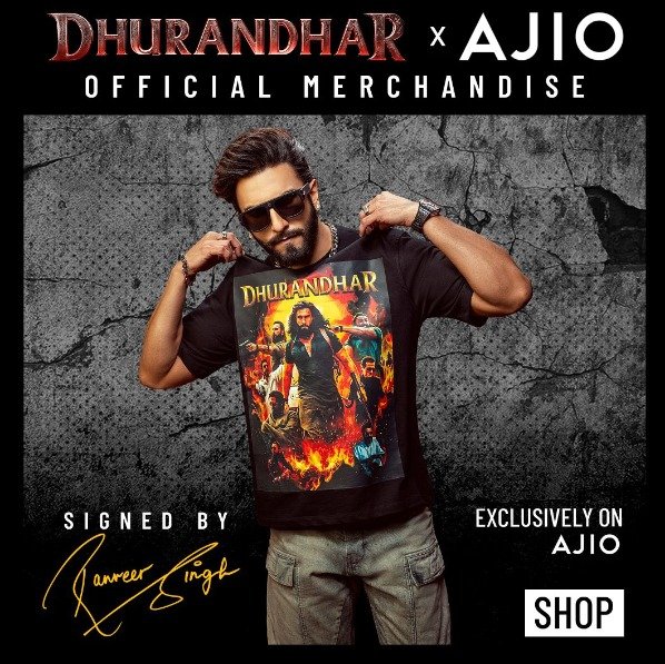 Ajio x Dhurandhar oversized T-shirt 30% OFF