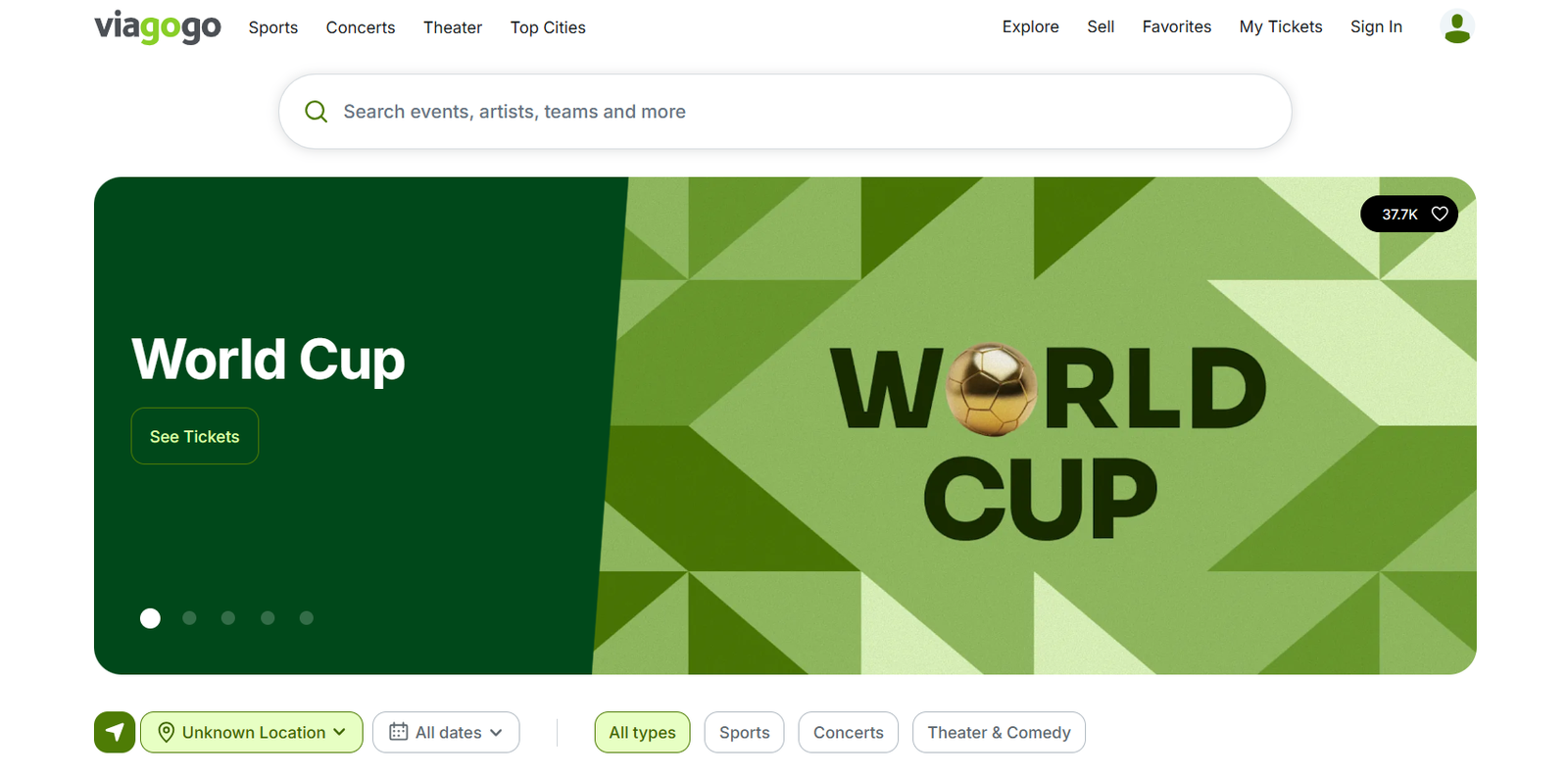 Viagogo Ticket Marketplace Banner