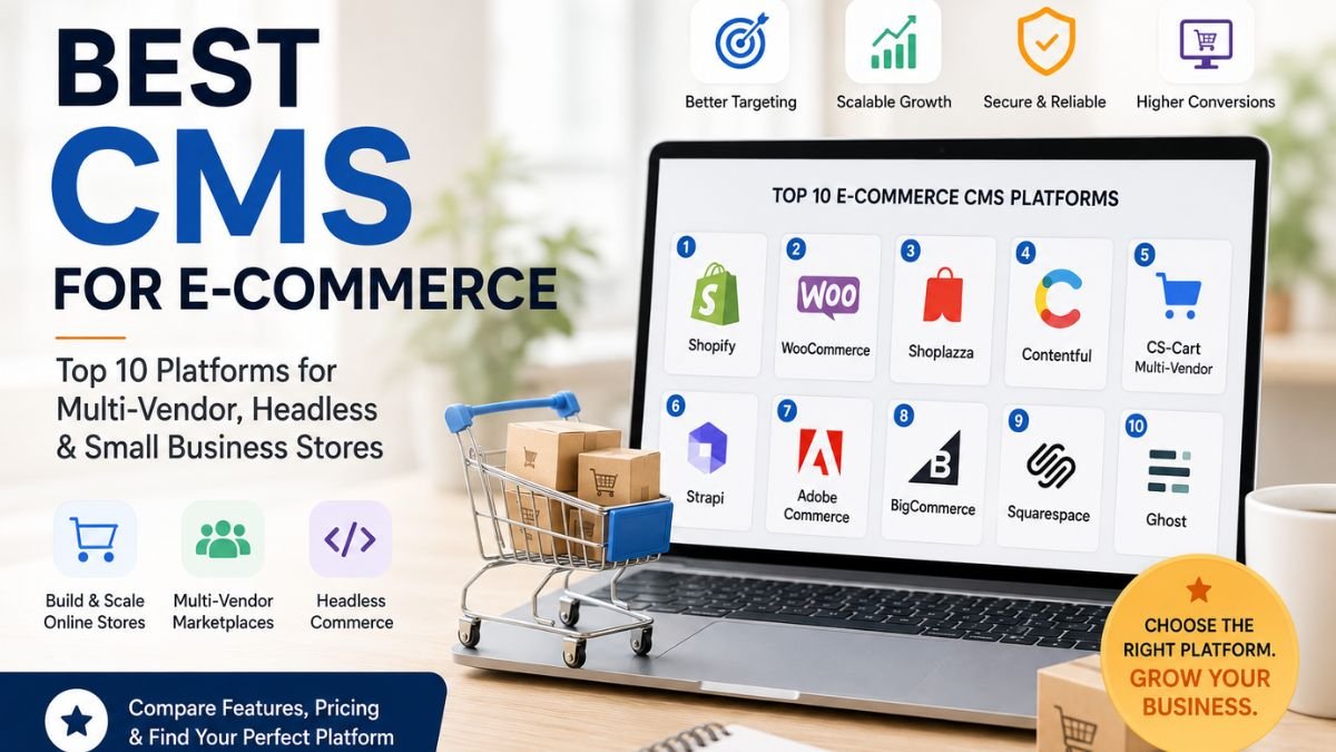 Best CMS for E-commerce: Top 10 Platforms for Multi-Vendor, & Small Business Stores (2026)