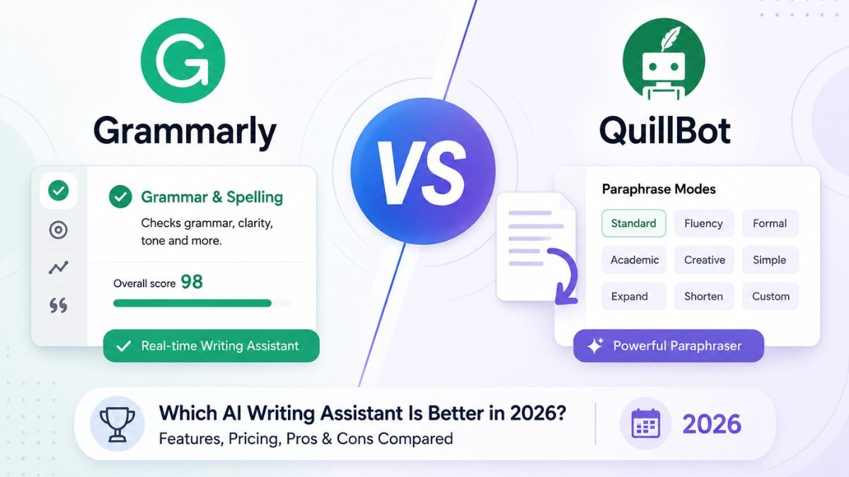 Grammarly vs QuillBot: Which AI Writing Assistant Is Better in 2026?