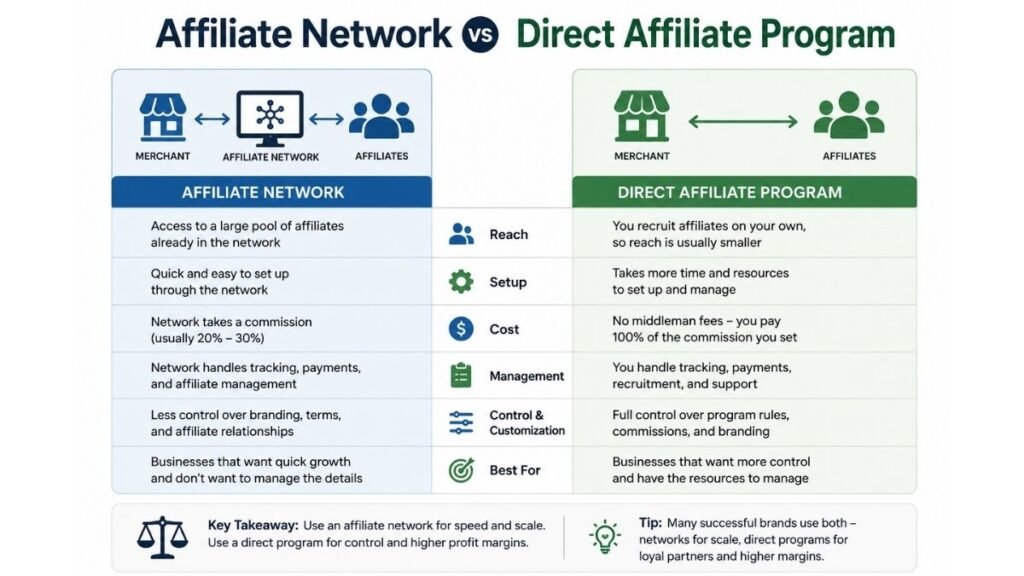 Affiliate Network vs Direct Affiliate Program